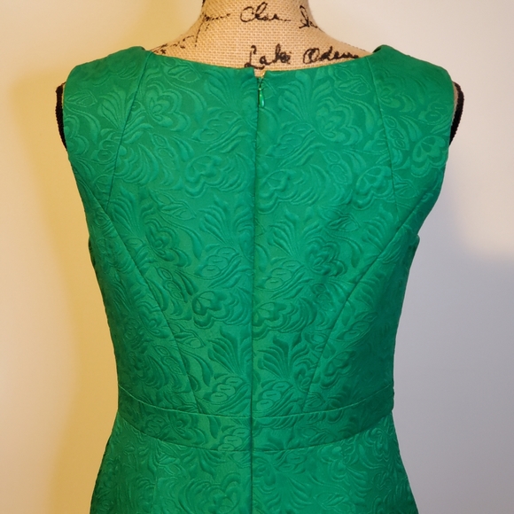 Ellen Tracy Jacquard Dress with Gold Embellishment - Picture 9 of 16